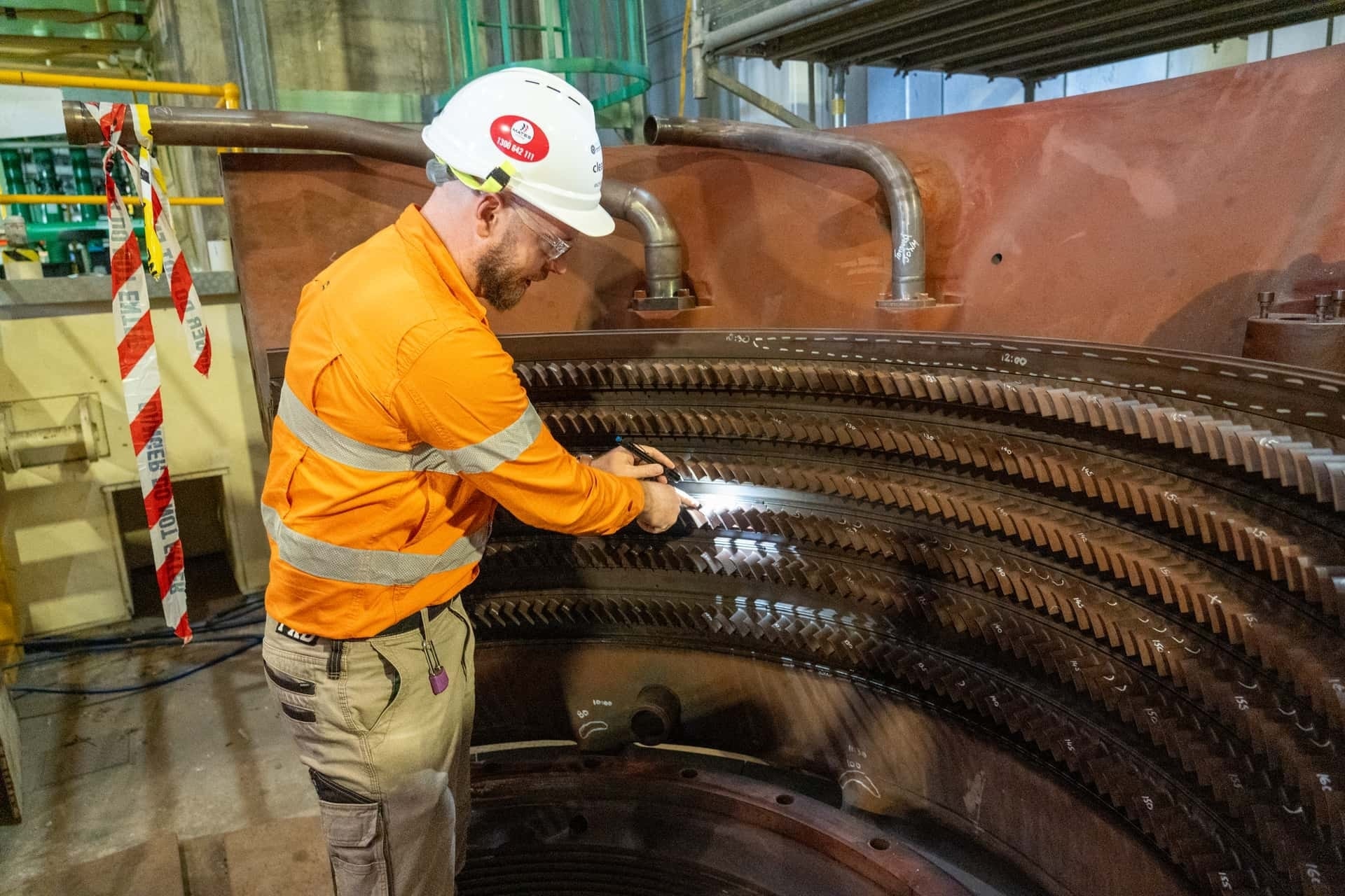 Power station equipment and construction activity at Swanbank E